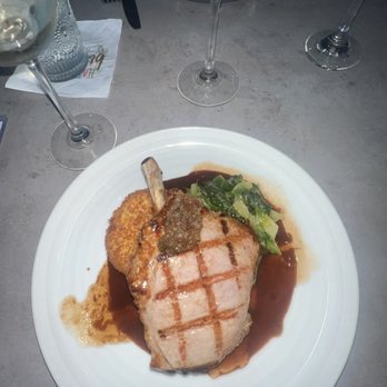 Oak - GRILLED DUROC PORK CHOP - New American Near Me - Laguna Beach, California