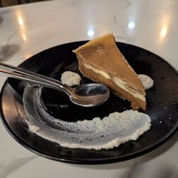 Villa Palma Ristorante - Salted Caramel cheesecake with marscapone smear.