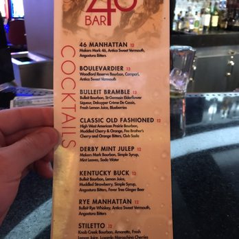Bar 46 - Cocktails Menu - Bars Near Me - Las Vegas, Nevada