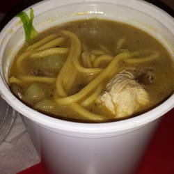 Punto Caribe Restaurant - Chinese Noodle Soup: Lo Mein Noodles, veggies, chicken, pork, and beef, and a good savory broth that had celery overtones