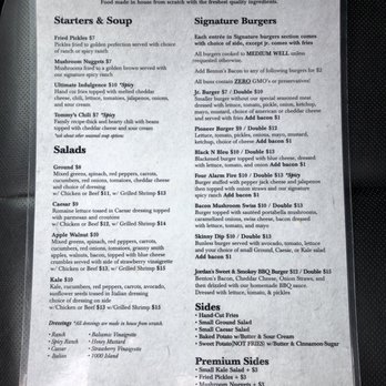 Ground Restaurant - Menu (Front) - Burgers Near Me - Franklin, Tennessee