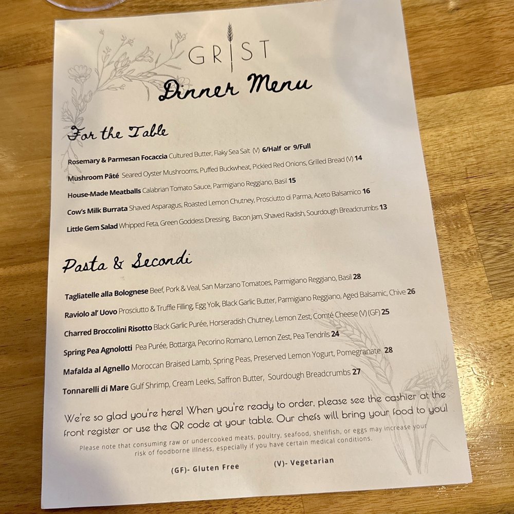 Grist - Grist Dinner Menu - Pasta Shops Near Me - Dayton, Ohio Grist - Grist Dinner Menu - Pasta Shops Near Me - Dayton, Ohio