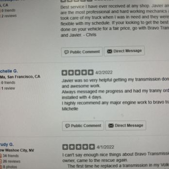 Bravo Transmission - Michelle G. SoMa, San Francisco Cal - Auto Repair Near Me - Reno, Nevada Bravo Transmission - Michelle G. SoMa, San Francisco Cal - Auto Repair Near Me - Reno, Nevada