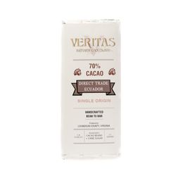 Veritas Artizen Chocolate - 70% Bean to Bar Dark Chocolate - Cacao and Sugar