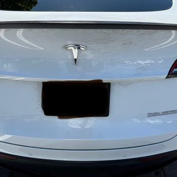 Extreme Express Car Wash - Rear bumper with lots of dirt and streaking - Car Wash Near Me - San Jose, California