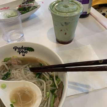 Pudgy Pho - Pho and Strawberry Coconut Matcha - Vietnamese Near Me - Seattle, Washington