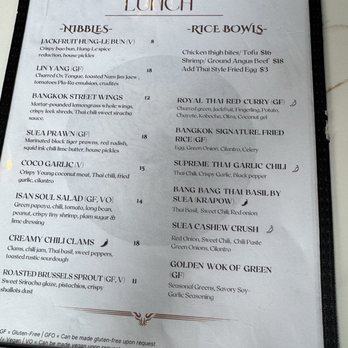 Suea - Menu - Thai Near Me - Augusta, Georgia