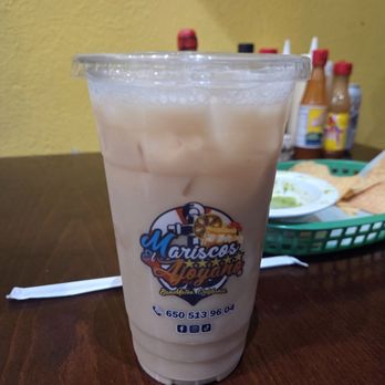 Mariscos El Ajoyano - horchata - Seafood Near Me - San Mateo, California