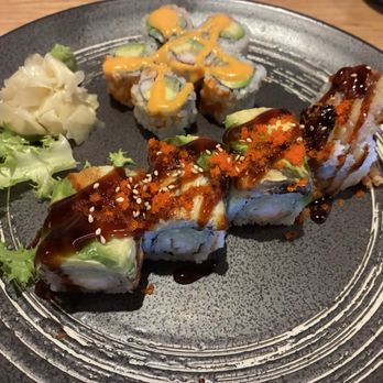 Midori Sushi - Green dragon roll with spicy California roll, excellent! - Japanese Near Me - Princeton, New Jersey Midori Sushi - Green dragon roll with spicy California roll, excellent! - Japanese Near Me - Princeton, New Jersey
