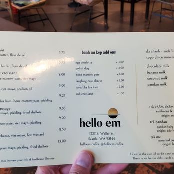 Hello Em Viet Coffee & Roastery - Menu 2 - Coffee Roasteries Near Me - Seattle, Washington Hello Em Viet Coffee & Roastery - Menu 2 - Coffee Roasteries Near Me - Seattle, Washington