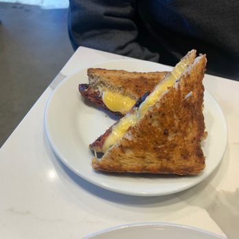 Bite Food & Coffee - One of the grilled cheese sandwiches with turkey bacon - Coffee & Tea Near Me - Hackensack, New Jersey