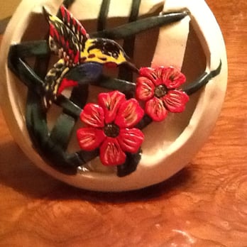 Get Centered Clay Studio - Handbuilt hummingbird wall plaque - Art Schools Near Me - La Mesa, California