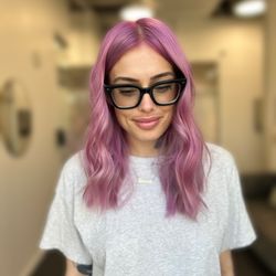 Hair by Jordan Walker - Platinum card and then dusty lavender pink