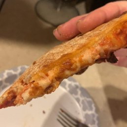 Supposedly pan pizza that was paper thin