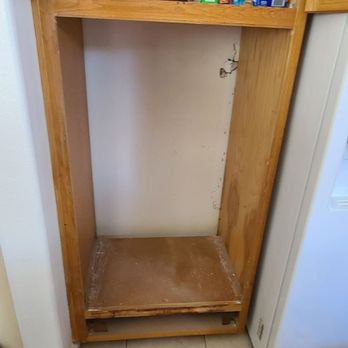 Acacia Home Renovations - Removal of lower cabinet to fit new oven - Handyman Near Me - Apple Valley, California Acacia Home Renovations - Removal of lower cabinet to fit new oven - Handyman Near Me - Apple Valley, California