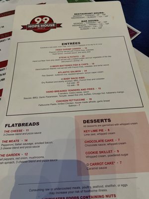 Menu photo 4 99 Hops House Joliet, IL