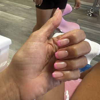 D'Luxe Nail Bar - My fresh set of gel overlay; my natural nails are underneath. - Nail Salons Near Me - Temecula, California