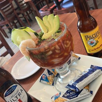 Herradero Mexican Restaurant - Large order of shrimp cocktail - Mexican Near Me - San Antonio, Texas