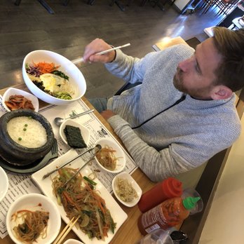 Lee's Tofu - Veggie Bibimbob and stir fry noodles. - Korean Near Me - Gardena, California Lee's Tofu - Veggie Bibimbob and stir fry noodles. - Korean Near Me - Gardena, California