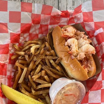 Point Lobster - Hot lobster roll with old bay fries - Seafood Markets Near Me - Point Pleasant Beach, New Jersey