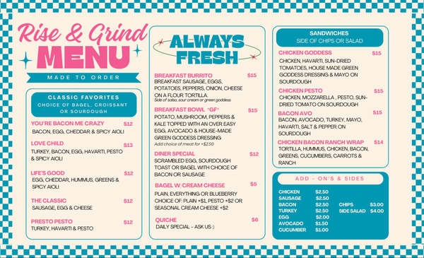 Menu photo 2 Rise & Grind Coffee Bar Kailua, HI Menu photo 2 Rise & Grind Coffee Bar Kailua, HI