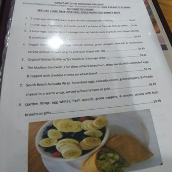 Sara's Kitchen - Specials menu - Breakfast & Brunch Near Me - Palm Beach Gardens, Florida Sara's Kitchen - Specials menu - Breakfast & Brunch Near Me - Palm Beach Gardens, Florida