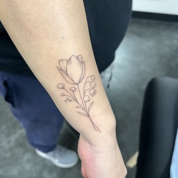 Soul Imagez Tattoo - Baby breaths, a tulip, and lily of the valley - Tattoo Near Me - San Jose , California Soul Imagez Tattoo - Baby breaths, a tulip, and lily of the valley - Tattoo Near Me - San Jose , California