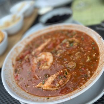 Mawa's Kitchen - a bowl of soup with shrimp - New American Near Me - Aspen, Colorado