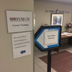Valley Health System University - They use signs to help guide you to the correct classroom.