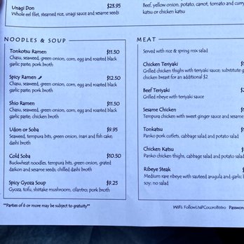Cocoro Bistro - Menu - Sushi Bars Near Me - Stockton, California Cocoro Bistro - Menu - Sushi Bars Near Me - Stockton, California