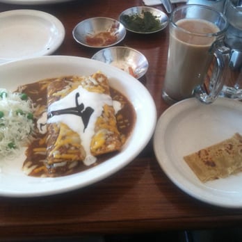 Avatar's Restaurant - Pumpkin Enchiladas, Pratas, and masala chai - Indian Near Me - Sausalito, California