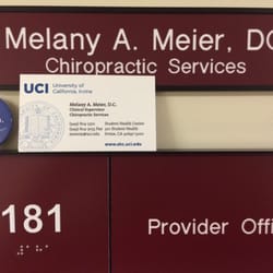 UCI Student Health Center - Chiropractic services at UCI SHC