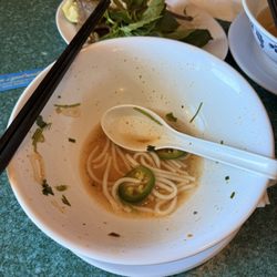 Bun Bo Hue finished bowl