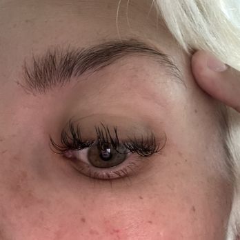 Amazing Lash Studio - Left eye for me asking for a classic , with less . - Eyelash Service Near Me - Cypress, Texas