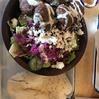 Falafel Republic - Falafel Salad w/pita $10 - Falafel Near Me - Ashland, Oregon