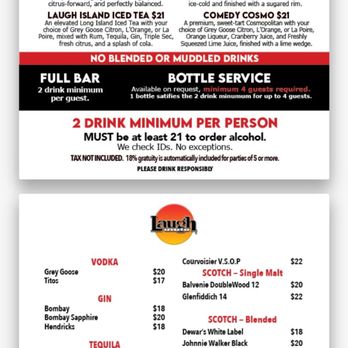 Laugh Factory - Menu June 2026 - Bars Near Me - Los Angeles, California Laugh Factory - Menu June 2026 - Bars Near Me - Los Angeles, California
