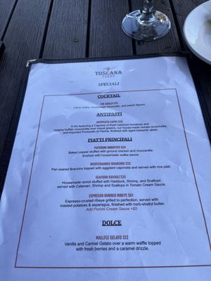 Menu photo 2 Toscana's Ristorante Peabody, MA
