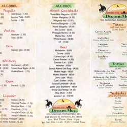 DreamMex Mexican Restaurant & Bar - Menu Outside