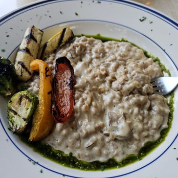 Pentagöet Inn & Pub - Farro risotto and roasted veg - Bed & Breakfast Near Me - Castine, Maine Pentagöet Inn & Pub - Farro risotto and roasted veg - Bed & Breakfast Near Me - Castine, Maine