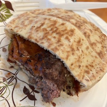 Miznon - Folded Cheeseburger Pita - Sandwiches Near Me - New York, New York Miznon - Folded Cheeseburger Pita - Sandwiches Near Me - New York, New York