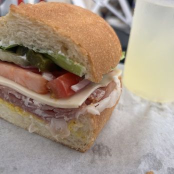 Downstairs Counter - Half of a Prosciutto Sandwich and lemonade (both delicious) - Cafes Near Me - San Leandro, California Downstairs Counter - Half of a Prosciutto Sandwich and lemonade (both delicious) - Cafes Near Me - San Leandro, California