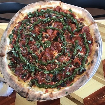 Zoli's NY Pizza - Christian pescroni pizza with olives added - Pizza Near Me - Addison, Texas Zoli's NY Pizza - Christian pescroni pizza with olives added - Pizza Near Me - Addison, Texas