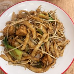 Vegetable and tofu  sliced noodles