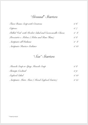 Menu photo 4 Vico dei Santi Modica, RG