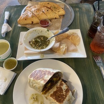 The Pan - Mediterranean calzone , green pozole and special order breakfast burrito - Breakfast & Brunch Near Me - Lomita, California The Pan - Mediterranean calzone , green pozole and special order breakfast burrito - Breakfast & Brunch Near Me - Lomita, California
