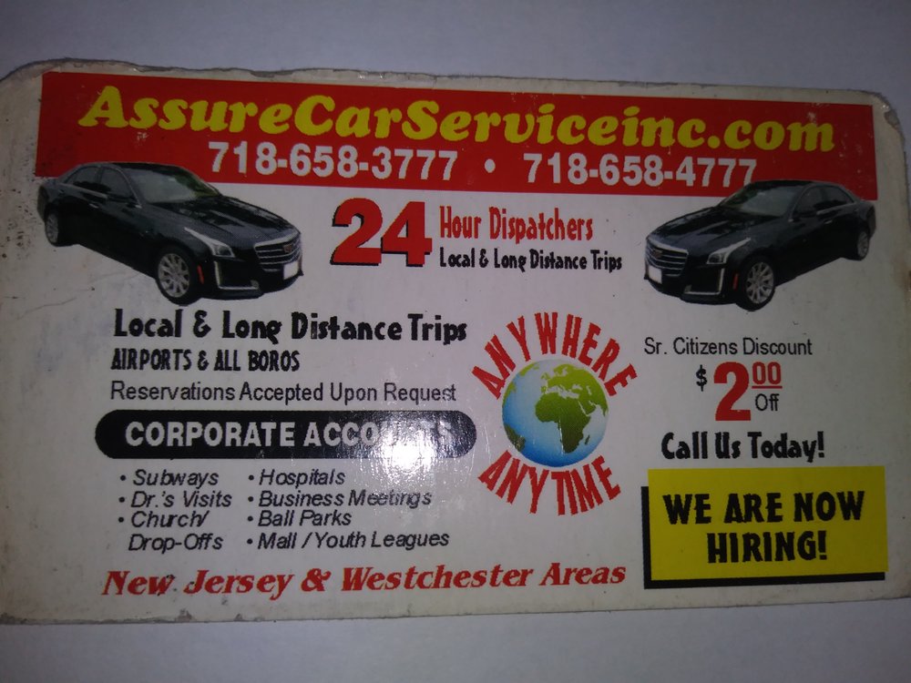 ASSURE CAR SERVICE Taxis 10914 Merrick Blvd, Jamaica, NY Phone