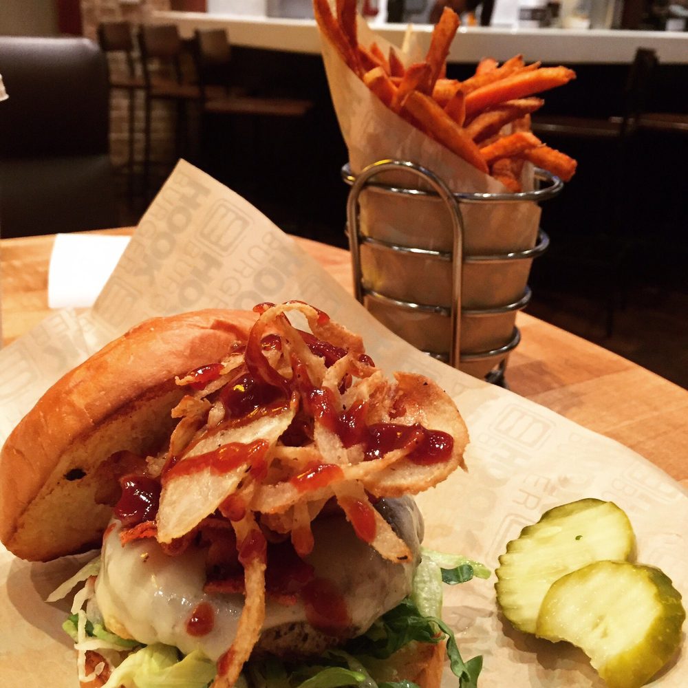 Hook Burger - Hickory Burger with Sweet Potato Fries - Burgers Near Me - Oxnard, California Hook Burger - Hickory Burger with Sweet Potato Fries - Burgers Near Me - Oxnard, California