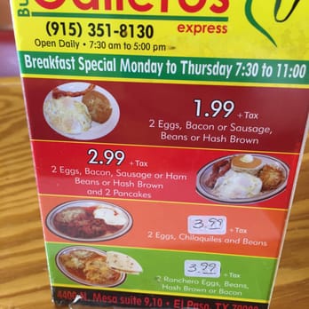 Buffet Galleros Express - Breakfast menu - Buffets Near Me - El Paso, Texas Buffet Galleros Express - Breakfast menu - Buffets Near Me - El Paso, Texas