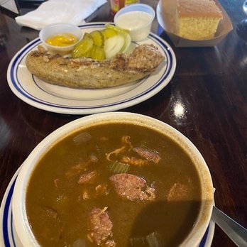 Ragin' Cajun - Chicken and Sausage Gumbo, Boudin and Cornbread - Bars Near Me - Houston, Texas Ragin' Cajun - Chicken and Sausage Gumbo, Boudin and Cornbread - Bars Near Me - Houston, Texas