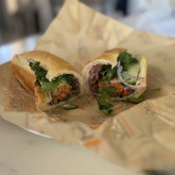 Mekong Sandwiches - a sandwich cut in half - Vietnamese Near Me - Mesa, Arizona Mekong Sandwiches - a sandwich cut in half - Vietnamese Near Me - Mesa, Arizona